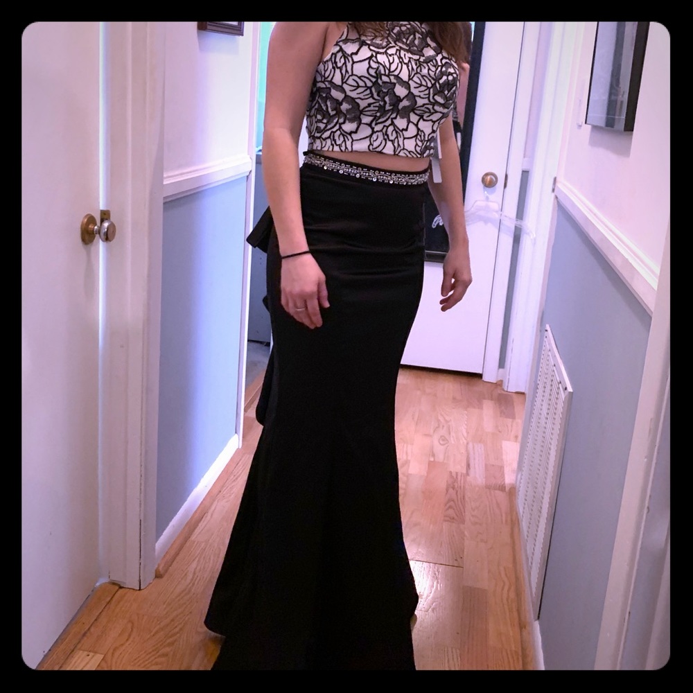 Two Piece Elegant Prom Dress